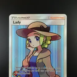 Lady SV86/SV94 Pokemon Hidden Fates Trainer Supporter Holo Full Art Card - Image 2