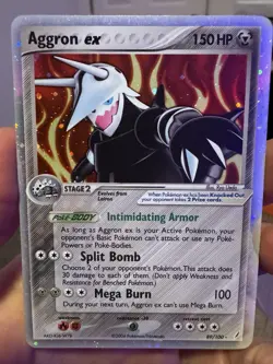Pokemon TCG Aggron ex 89/100 Crystal Guardians Ultra Rare Holo LP - Image 1
