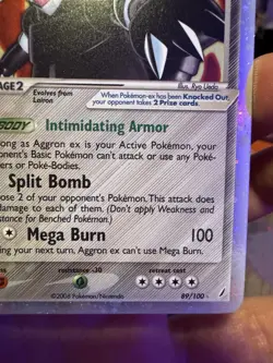 Pokemon TCG Aggron ex 89/100 Crystal Guardians Ultra Rare Holo LP - Image 4