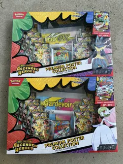 SEALED Pokemon Ascended Heroes Mega Gardevoir & Mega Lucario Poster Collection - Image 1