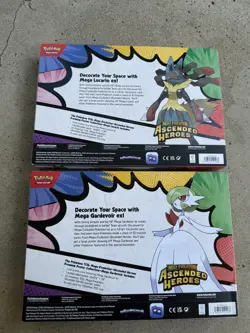 SEALED Pokemon Ascended Heroes Mega Gardevoir & Mega Lucario Poster Collection - Image 2