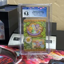 1998 POKEMON PIKACHU SLOWBRO FANCY GRAFFITI BANDAI SEALDASS CGC GEM MINT - Image 1