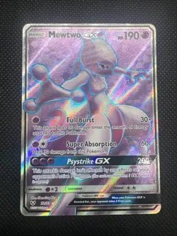 Mewtwo GX 72/73 Ultra Rare Shining Legends Pokemon LP - Image 1