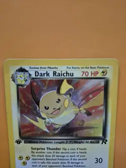 Pokemon TCG Dark Raichu 83/82 Team Rocket Secret Rare Holo 1st Ed 70 HP - Image 2