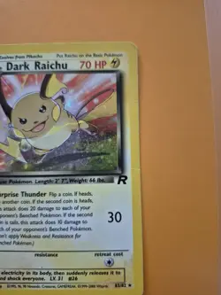 Pokemon TCG Dark Raichu 83/82 Team Rocket Secret Rare Holo 1st Ed 70 HP - Image 3