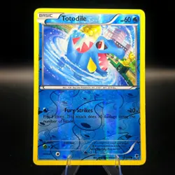 POKEMON TOTODILE 15/119 REVERSE HOLO PHANTOM FORCES MODERATELY PLAYED - Image 1
