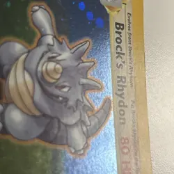Pokemon TCG Brock's Rhydon Gym Heroes Holo Card 2/132 - Image 4