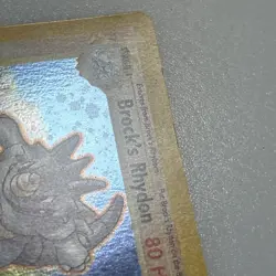 Pokemon TCG Brock's Rhydon Gym Heroes Holo Card 2/132 - Image 5
