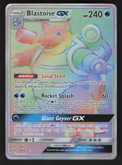 Blastoise GX 218/214 Pokemon TCG SM - Unbroken Bonds NM - Image 1