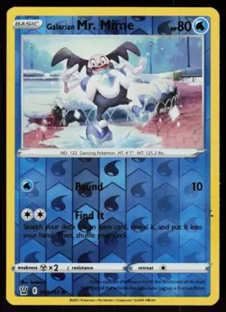 Galarian Mr. Mime 034/163 Common Battle Styles Pokemon Reverse Holo LP - Image 1
