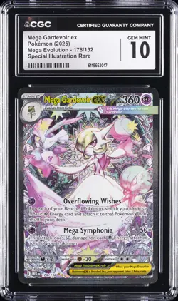 2025 POKEMON MEGA EVOLUTIONS SIR #178 MEGA GARDEVOIR EX CGC 10 GEM MINT - Image 1