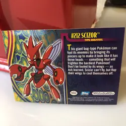 Pokemon Scizor #212 Topps Johto League Champions - Image 5