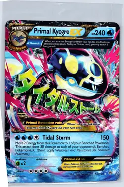 jumbo Primal Kyogre EX 55/160 Holo EX Rare Primal Clash Pokemon Lightly Played - Image 1