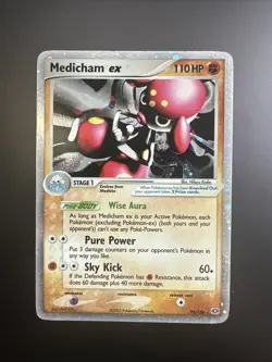 2005 POKEMON EX EMERALD #95 MEDICHAM EX-HOLO NM - Image 1