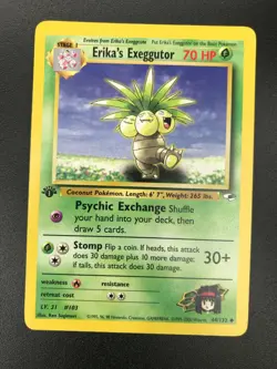 Erika's Exeggutor 44/132 1st Edition Uncommon Gym Heroes Pokemon NM 2000 WOTC - Image 1