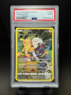 2022 Pikachu #TG05 Pokemon English SWSH Lost Origin Full Art PSA 9 MINT - Image 1