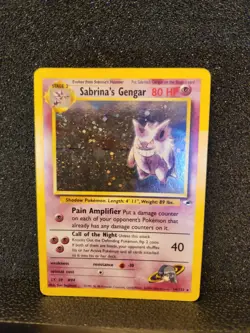 Pokemon TCG Sabrina's Gengar Gym Heroes 14/132 Unlimited Holo Rare HEAVY PLAY - Image 1