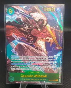 English One Piece Dracule Mihawk SEC Alt Art OP14-119 The Azure Sea's Seven - Image 1