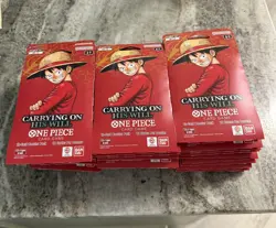 (40) One Piece Carrying On His Will Sleeved Booster Packs Lot OP-13 English - Image 1