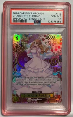 2024 One Piece OP08 Two Legends #112 Charlotte Pudding Special Alt Art PSA 10 SP - Image 1