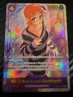 One Piece Card Game | Mr.2.Bon.Kurei (Bentham) | Alt Art | EB01-061 | NM - Image 1