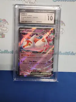 Pokemon 2024 Surging Sparks Cgc 10 Mint Latias Ex Holo 076/191 Card - Image 2