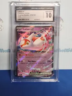 Pokemon 2024 Surging Sparks Cgc 10 Mint Latias Ex Holo 076/191 Card - Image 3