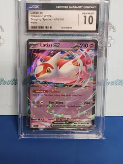 Pokemon 2024 Surging Sparks Cgc 10 Mint Latias Ex Holo 076/191 Card - Image 5