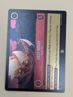 Disney Lorcana TCG | Jolly Roger - Hook's Ship | League Promo Card | 27/P1 Foil - Image 1