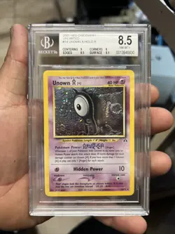 Unown A Holo Rare WOTC 2001 Pokemon Card 14/75 Neo Discovery BGS 8.5 Vintage - Image 1