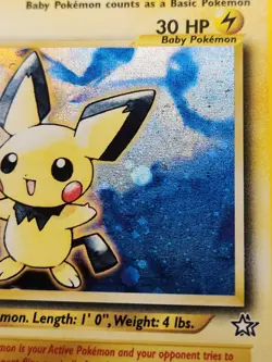 Pichu Holo Neo Genesis Card 12/111 Pokemon Tcg Trade Cute Collect Baby Pokemon - Image 2