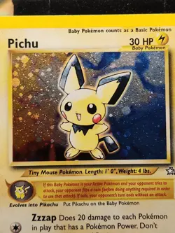 Pichu Holo Neo Genesis Card 12/111 Pokemon Tcg Trade Cute Collect Baby Pokemon - Image 4
