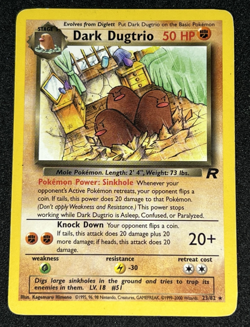 Dark Dugtrio 23/82 Team Rocket WOTC Non-Holo Rare Pokemon Card MP - Image 1