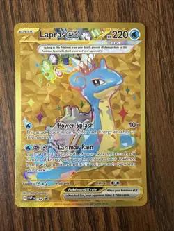 Pokemon Card - Lapras EX 164 Scarlet & Violet Black Star Promo Full Art NM - Image 1