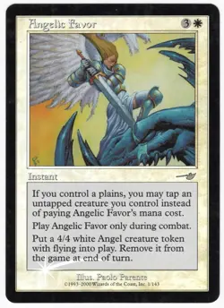 Angelic Favor 2000 Nemesis FOIL White Uncommon Instant MTG SP - NM AZ1 - Image 1