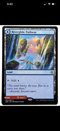 MTG 1x Riverglide / Lavaglide Pathway 264 Zendikar Rising Magic Gathering x1 NM - Image 1