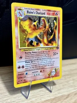 Pokemon blaine's Charizard 2/32 Gym Challenge Holo Rare - Image 2
