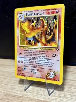 Pokemon blaine's Charizard 2/32 Gym Challenge Holo Rare - Image 3
