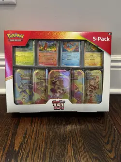 Pokemon TCG 151 Mini Tin Bundle Costco Exclusive – 5 Tins – Factory Sealed. - Image 1