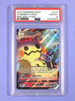 2022 Pokemon Brilliant Stars Mimikyu Vmax #TG17 PSA 10 - Image 1