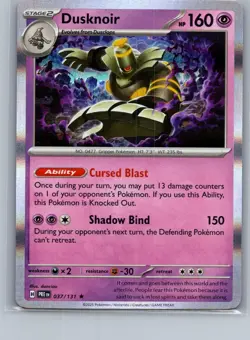 Dusknoir 037/131 Holo Rare Sv: Prismatic Evolutions Pokemon TCG NM - Image 1