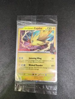 Pokemon TCG Team Rocket’s Zapdos - Destined Rivals GameStop Promo, Sealed - Image 1