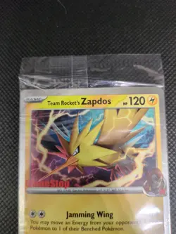 Pokemon TCG Team Rocket’s Zapdos - Destined Rivals GameStop Promo, Sealed - Image 3
