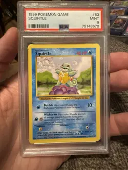 Wizards of the Coast 1999 Pokemon TCG Squirtle Base Set 63/102 PSA 9 - Image 1