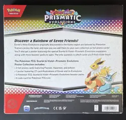 Pokemon Prismatic Evolutions Factory Sealed 3 Booster Pack Poster Collection Box - Image 2