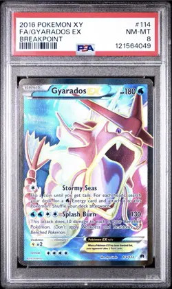 2016 Pokemon XY Breakpoint Gyarados EX Full Art #114/122 PSA 8 - Image 2