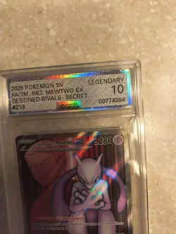 Team Rocket's Mewtwo ex #213 (Pokemon Destined Rivals) AGS Legendary 10! 🔥🔥🔥 - Image 3