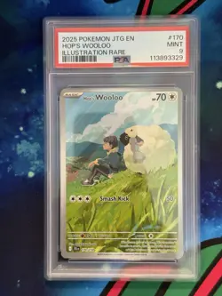 Hop’s Wooloo 170/159 Illustration Rare 2025 Pokemon Journey Together PSA 9 Mint - Image 1