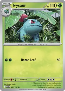 Ivysaur 002/132 Pokemon ME01: Mega Evolution Common Reverse Holo 2025 NM - Image 1