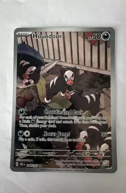 Pokemon TCG Houndour 204/197 SV03: Obsidian Flames Holo - Image 1